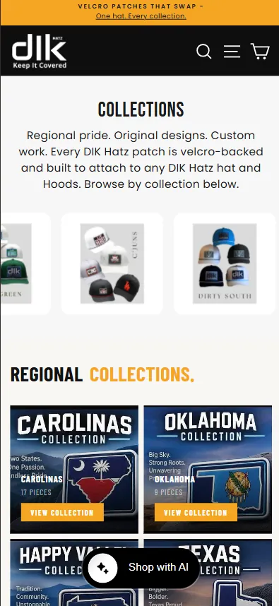 Interactive 3D Hat Patch Customizer for DIKHatz product page