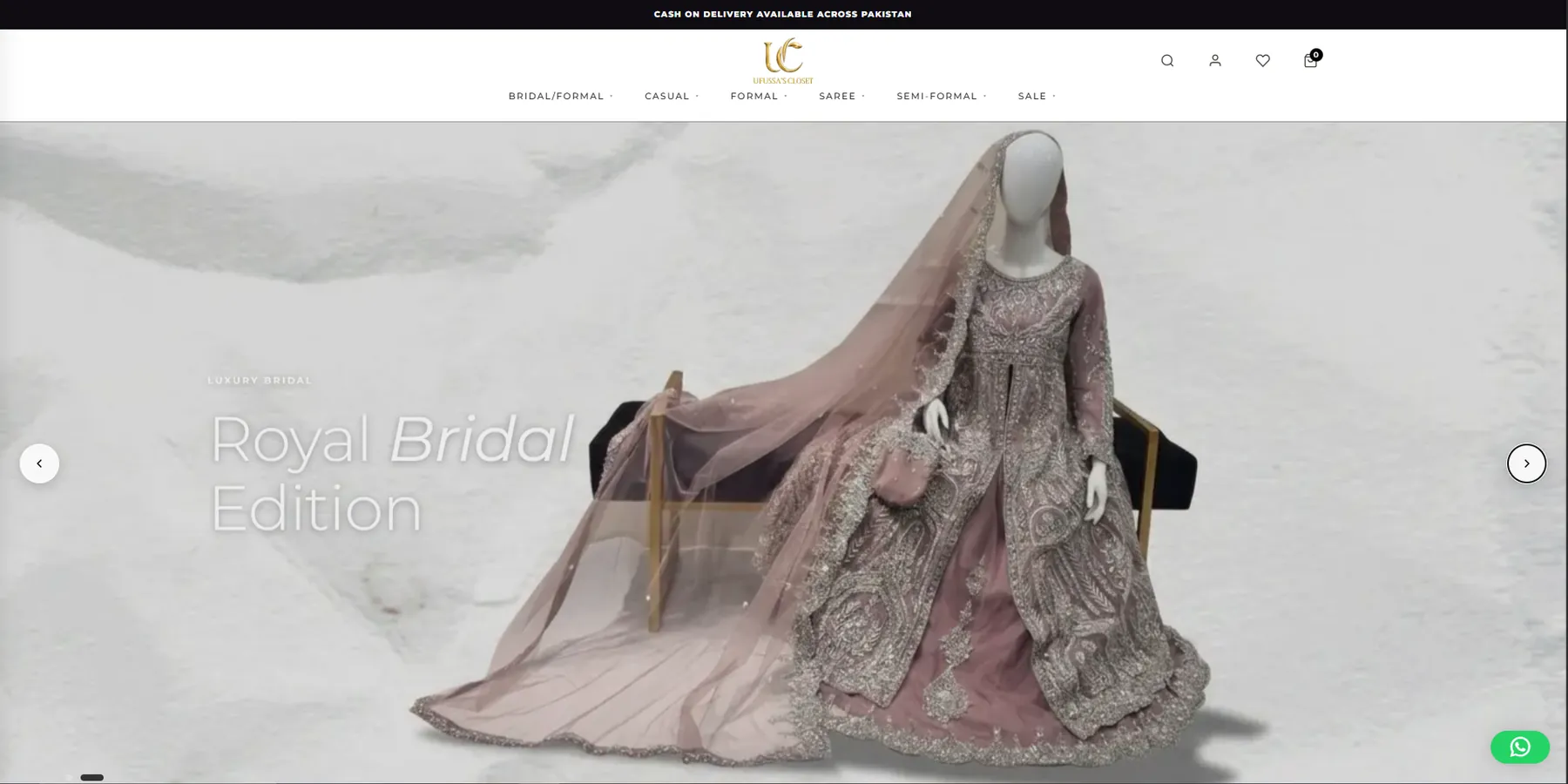 Luxury Pret & Bridal Fashion E-Commerce Flagship website preview